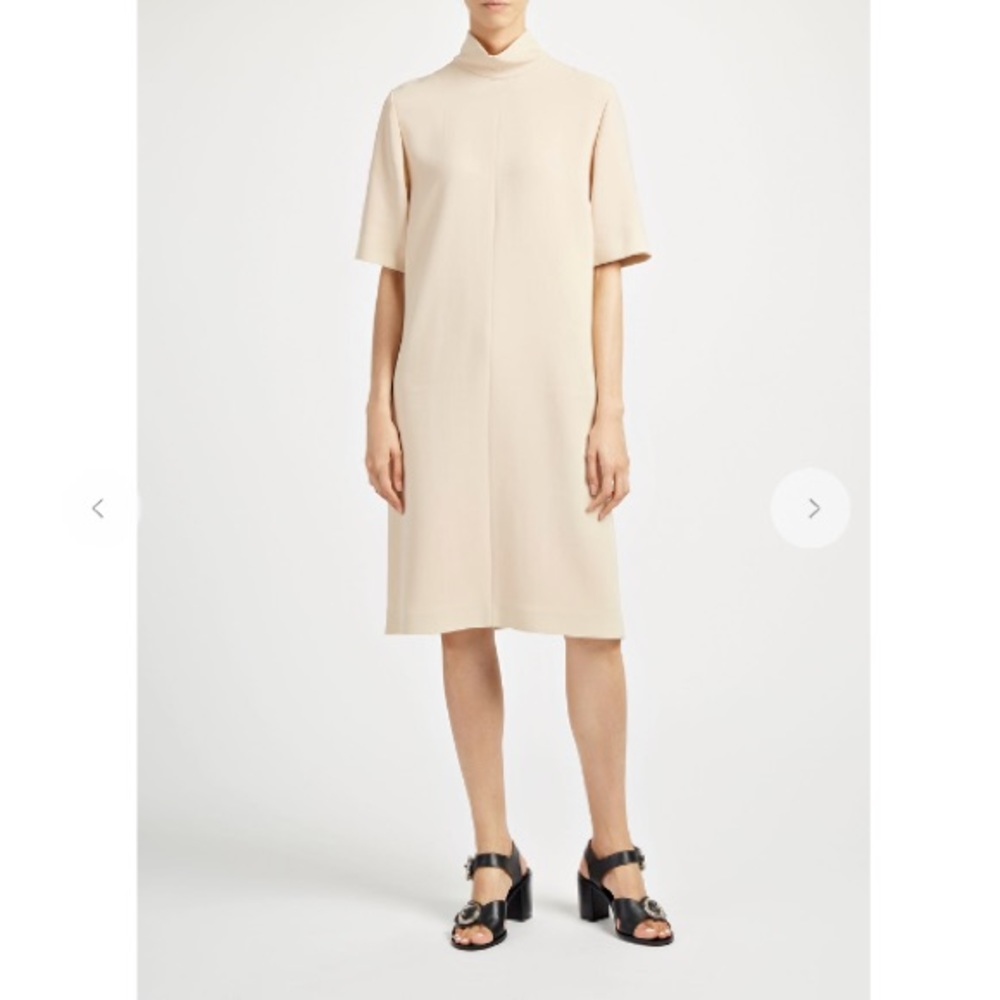 JOSEPH Viscose Cady Anya Midi Dress in Cream